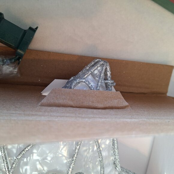 Kurt Adler 10 Light Trimmed Metal Capiz Look Star Tree Topper Silver - Picture 8 of 11